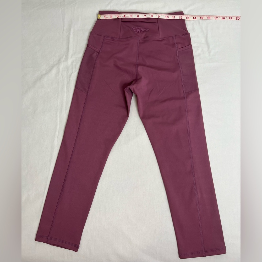 NWT Aeropostale Sport Women's Plum Purple Hi Rise Leggings Size Medium - Picture 3 of 6